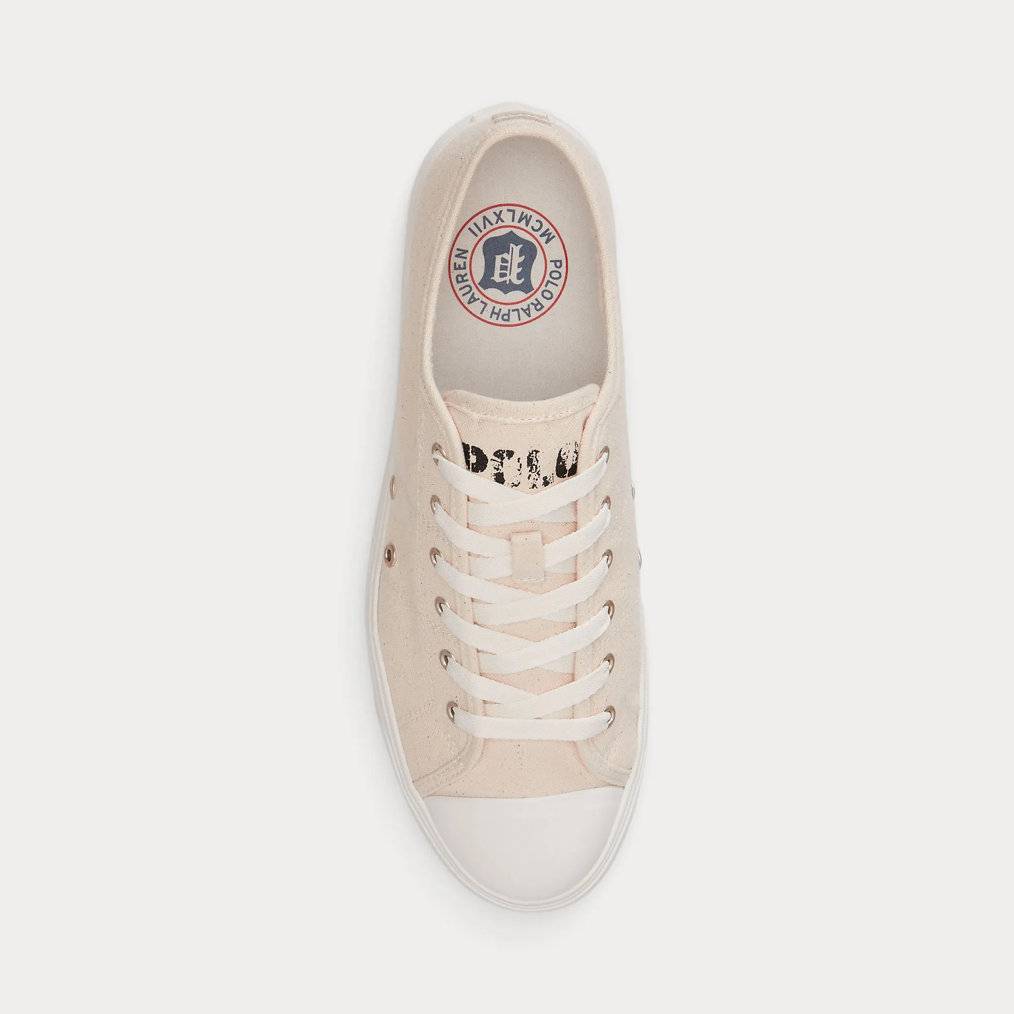 Polo Ralph Lauren AYERS LOW Mens Canvas Trainers Cream sold by Shuperb product image thumbnail 2