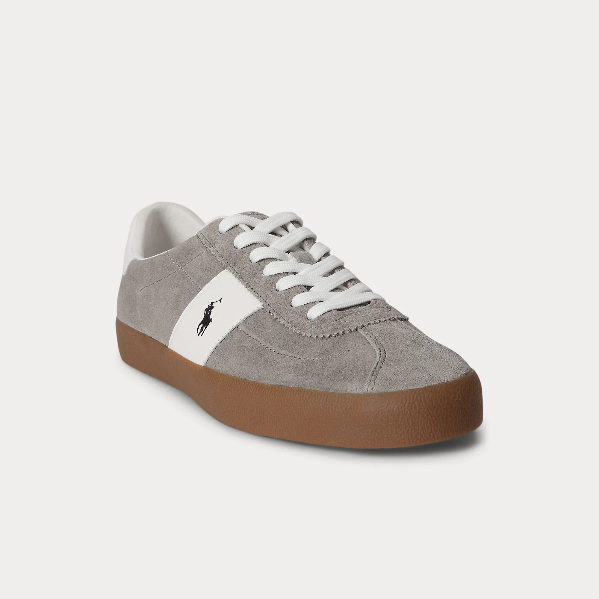 Polo Ralph Lauren COURT VLC PP Mens Court Trainers Earth Grey/Deckwash White sold by Shuperb product image thumbnail 3