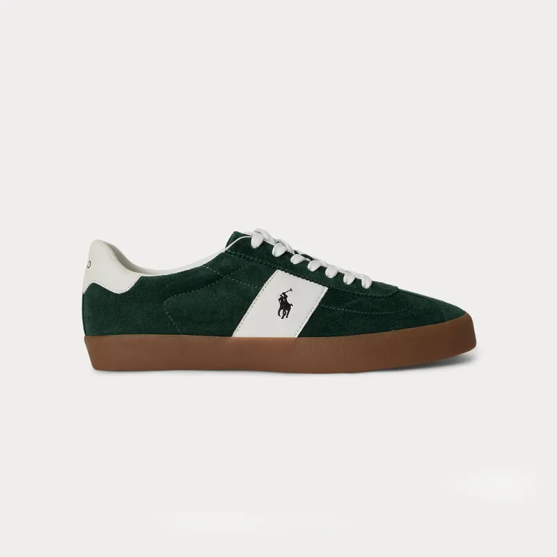 Polo Ralph Lauren COURT VLC PP Mens Court Trainers Forest/Deckwash White made by Polo by Ralph Lauren