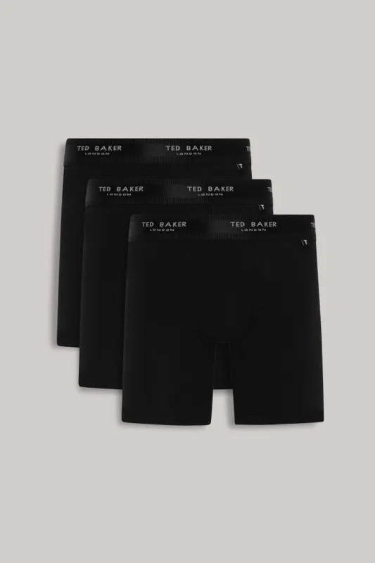 3-Pack Cotton Boxer Brief Mens Boxer Briefs Black made by Shuperb