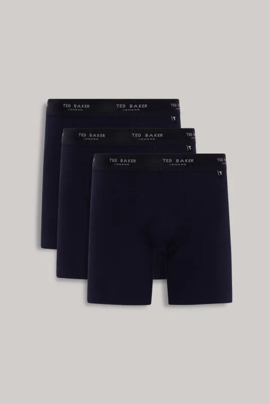 3-Pack Cotton Boxer Brief Mens Boxer Briefs Navy made by Shuperb