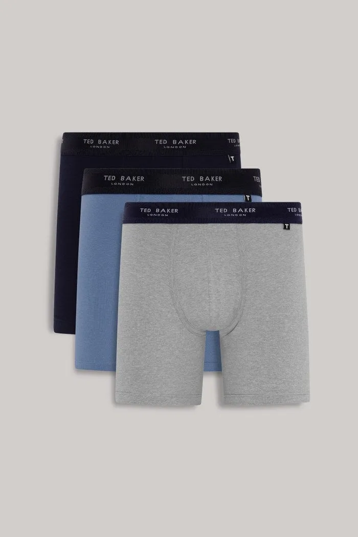 3-Pack Cotton Boxer Brief Mens Boxer Briefs Navy Mix sold by Shuperb