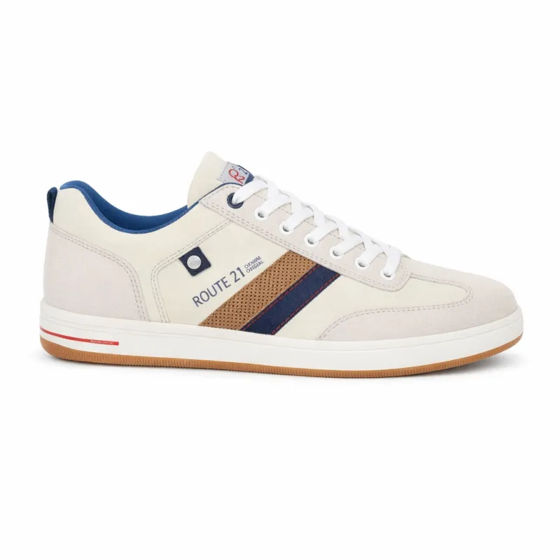 R21 Original M423 Mens Casual Trainers Off White/Grey made by Shuperb