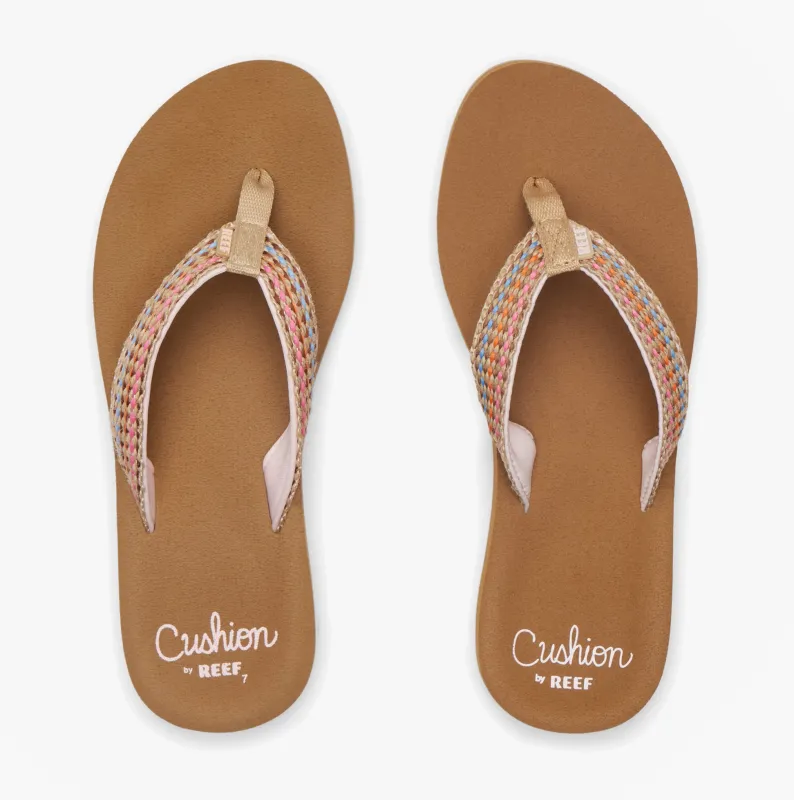 Reef BAJA ELANA Womens Toe-Post Sandals Brown/Pink made by Reef