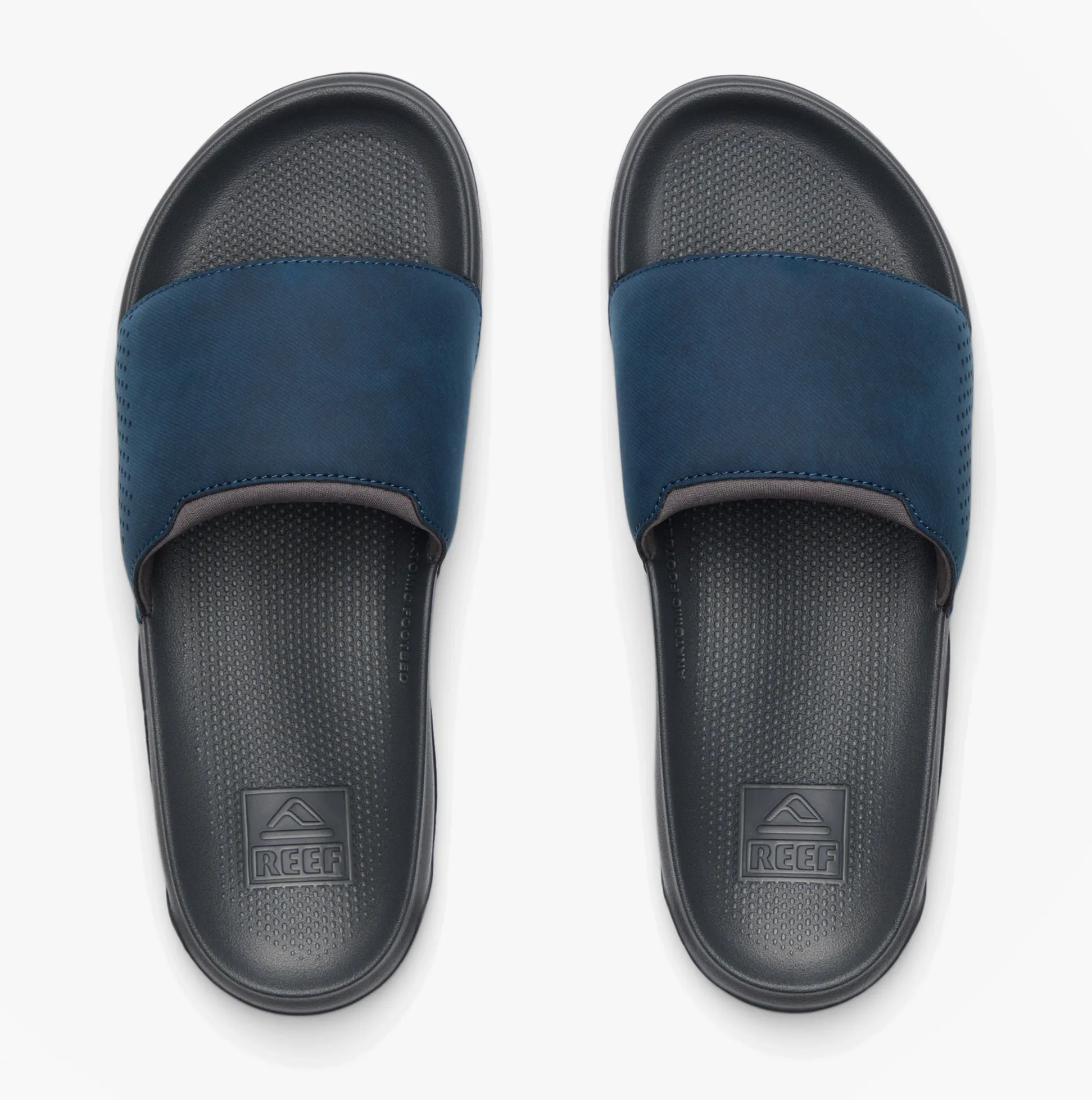 Reef TAILSLIDE Mens Sliders Grey/Navy sold by Shuperb