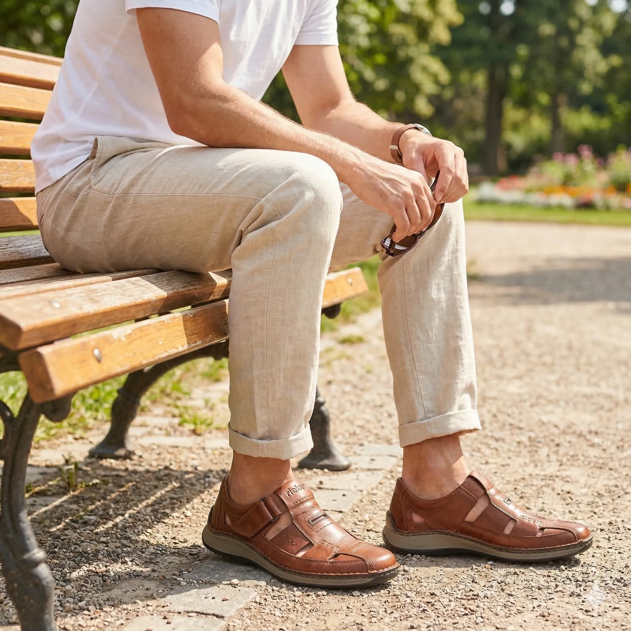 Rieker 05284 Mens Fisherman Sandals Brown sold by Shuperb product image thumbnail 2