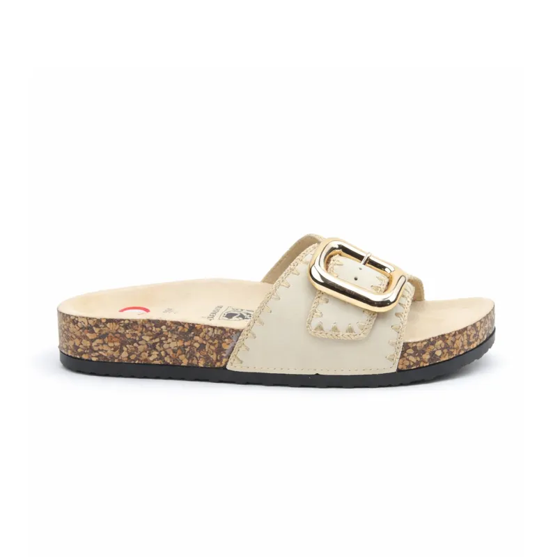 Heavenly Feet REED Womens Mules Sandals Beige made by Shuperb