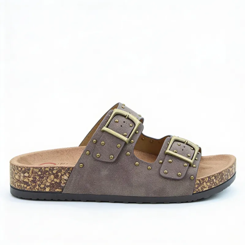 Heavenly Feet POLLY Womens Mules Sandals Bark made by Shuperb