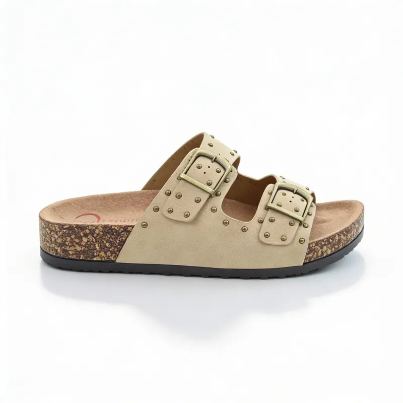 Heavenly Feet POLLY Womens Mules Sandals Beige made by Shuperb