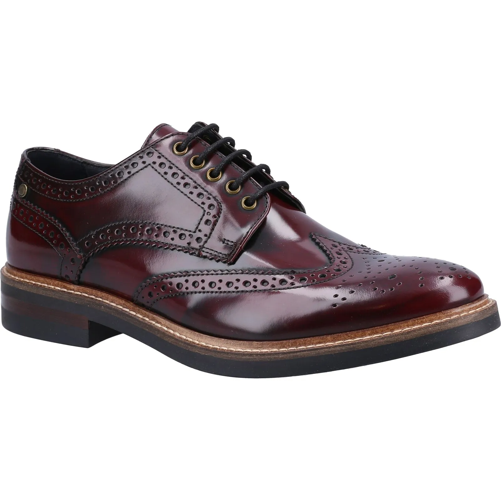 Base London WOBURN EXCEL Mens Brogue Shoes Wine sold by Shuperb product image thumbnail 4