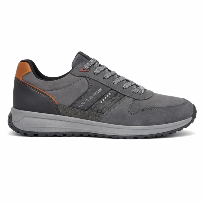 R21 Original M616 Mens Casual Trainers Grey/Black made by Shuperb