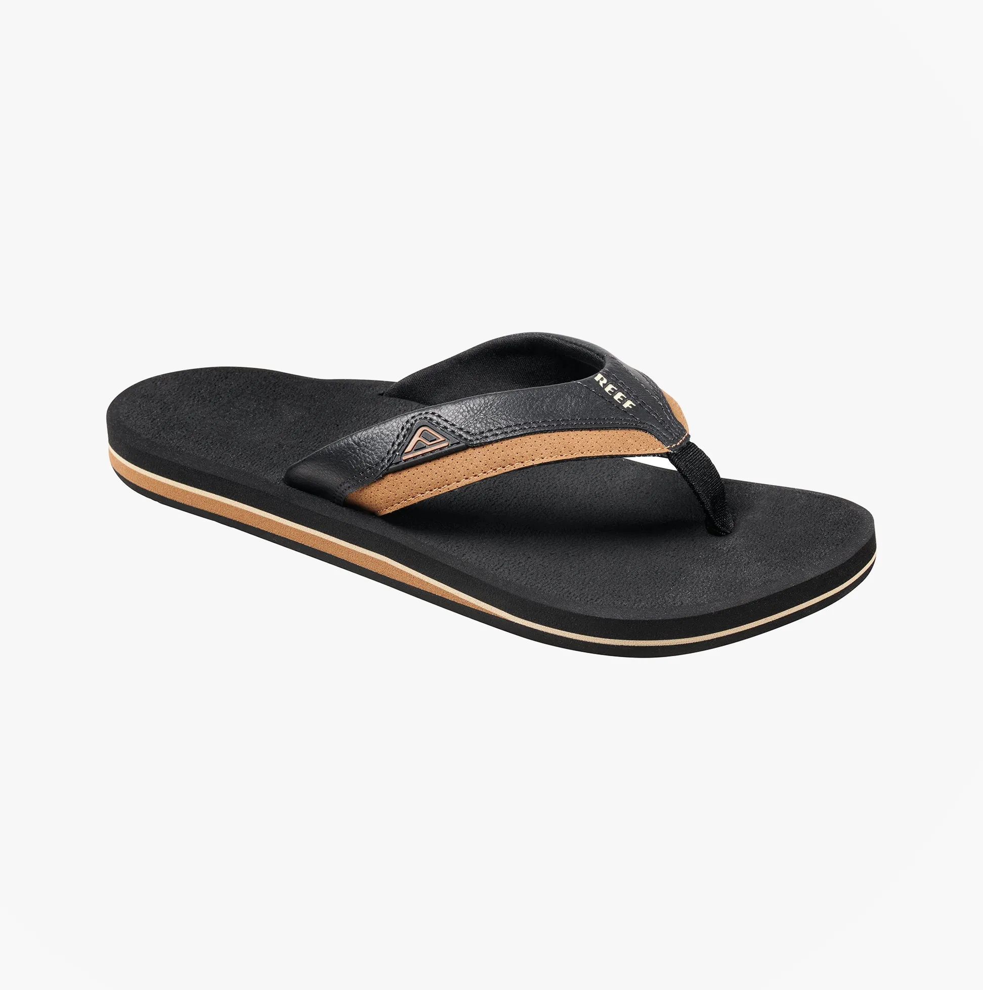 Reef CUSHION DAWN Mens Toe-Post Sandals Black/Tan sold by Shuperb product image thumbnail 4