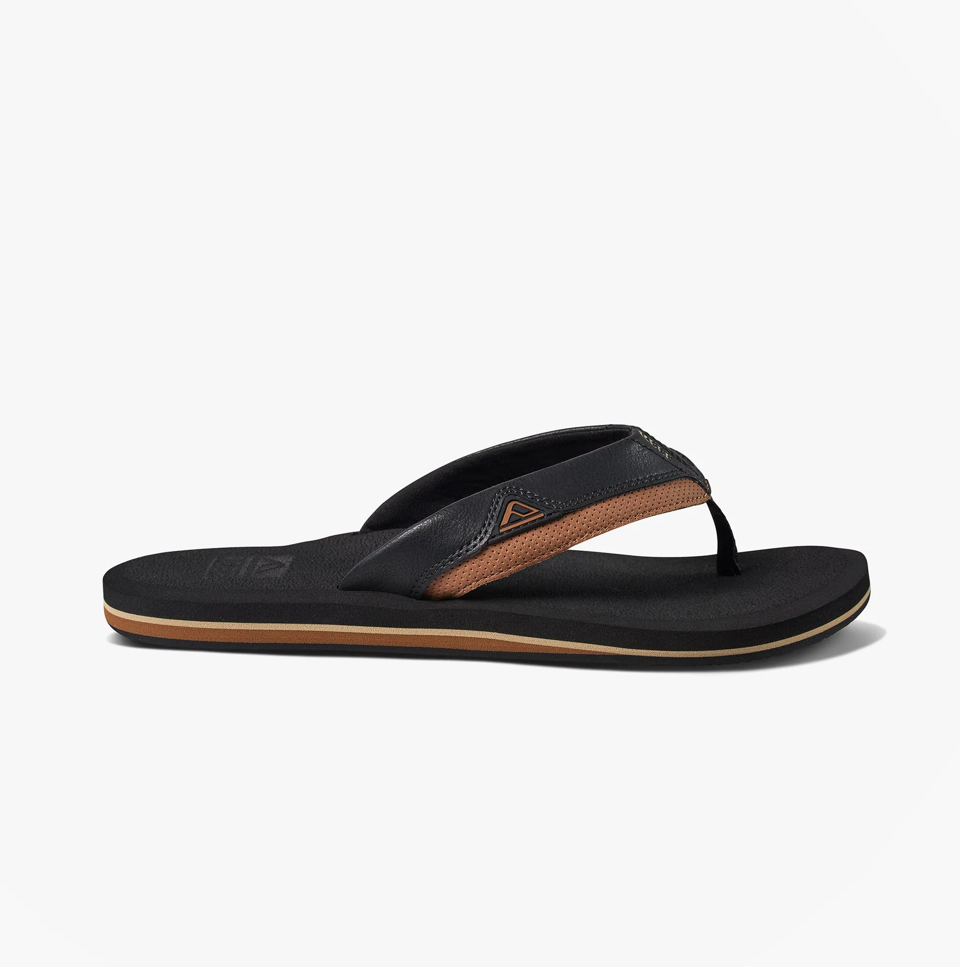 Reef CUSHION DAWN Mens Toe-Post Sandals Black/Tan sold by Shuperb