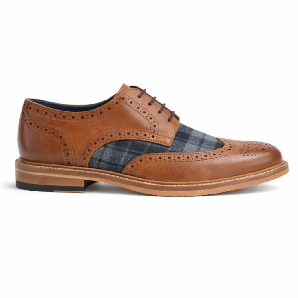 Roamers M034 Mens Brogue Shoes Tan sold by Shuperb