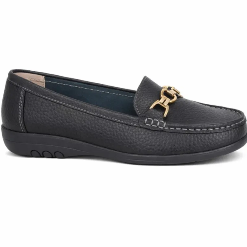 Ladies Loafers Black made by Shuperb