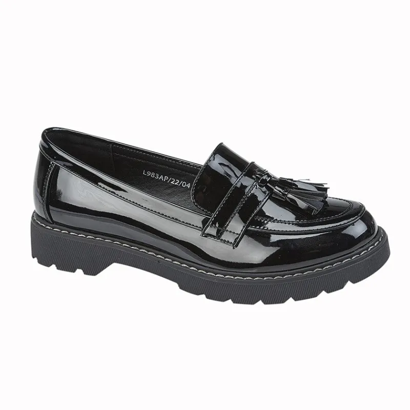 Ladies Loafers Black made by Shuperb