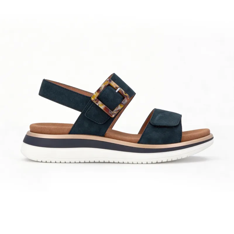 Remonte D1J62 Womens Ankle Strap Sandals Blue made by Remonte