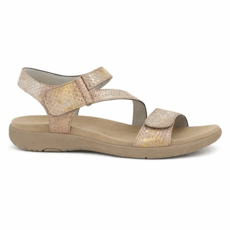 Mod Comfys GISELLE Womens Ankle Strap Sandals Beige made by Shuperb