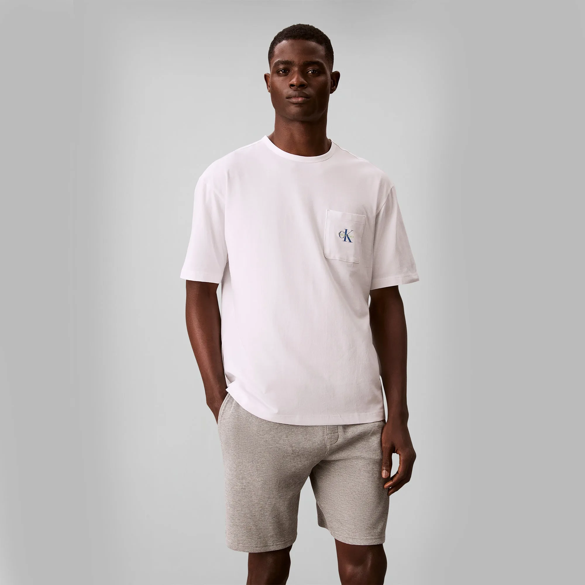 Calvin Klein MONOGRAM S/S CREW NECK Mens T-Shirt Classic White sold by Shuperb product image thumbnail 2