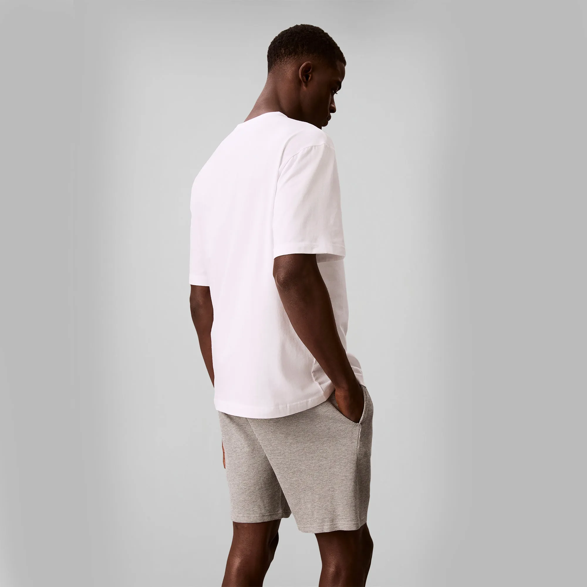 Calvin Klein MONOGRAM S/S CREW NECK Mens T-Shirt Classic White sold by Shuperb product image thumbnail 3