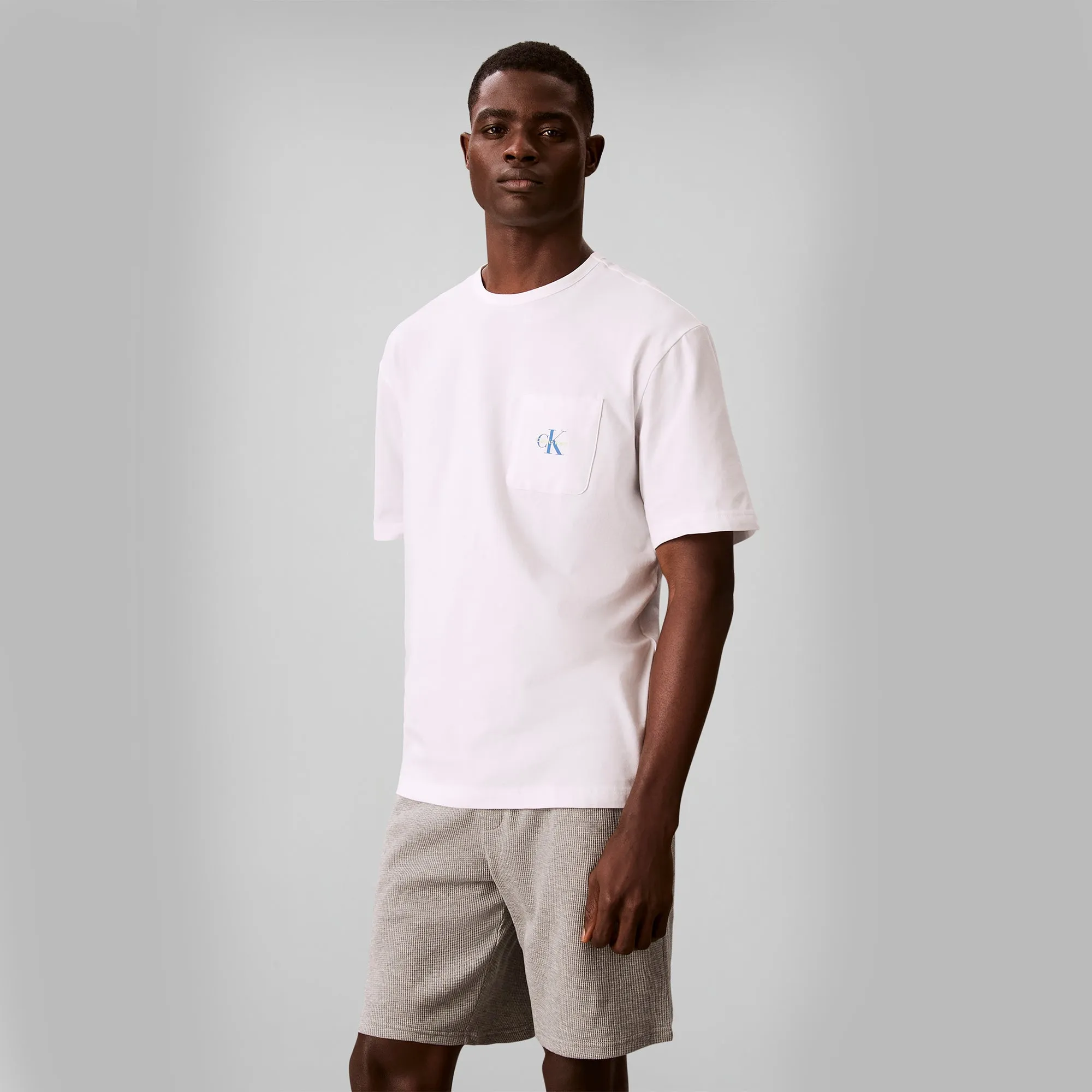 Calvin Klein MONOGRAM S/S CREW NECK Mens T-Shirt Classic White sold by Shuperb product image thumbnail 4