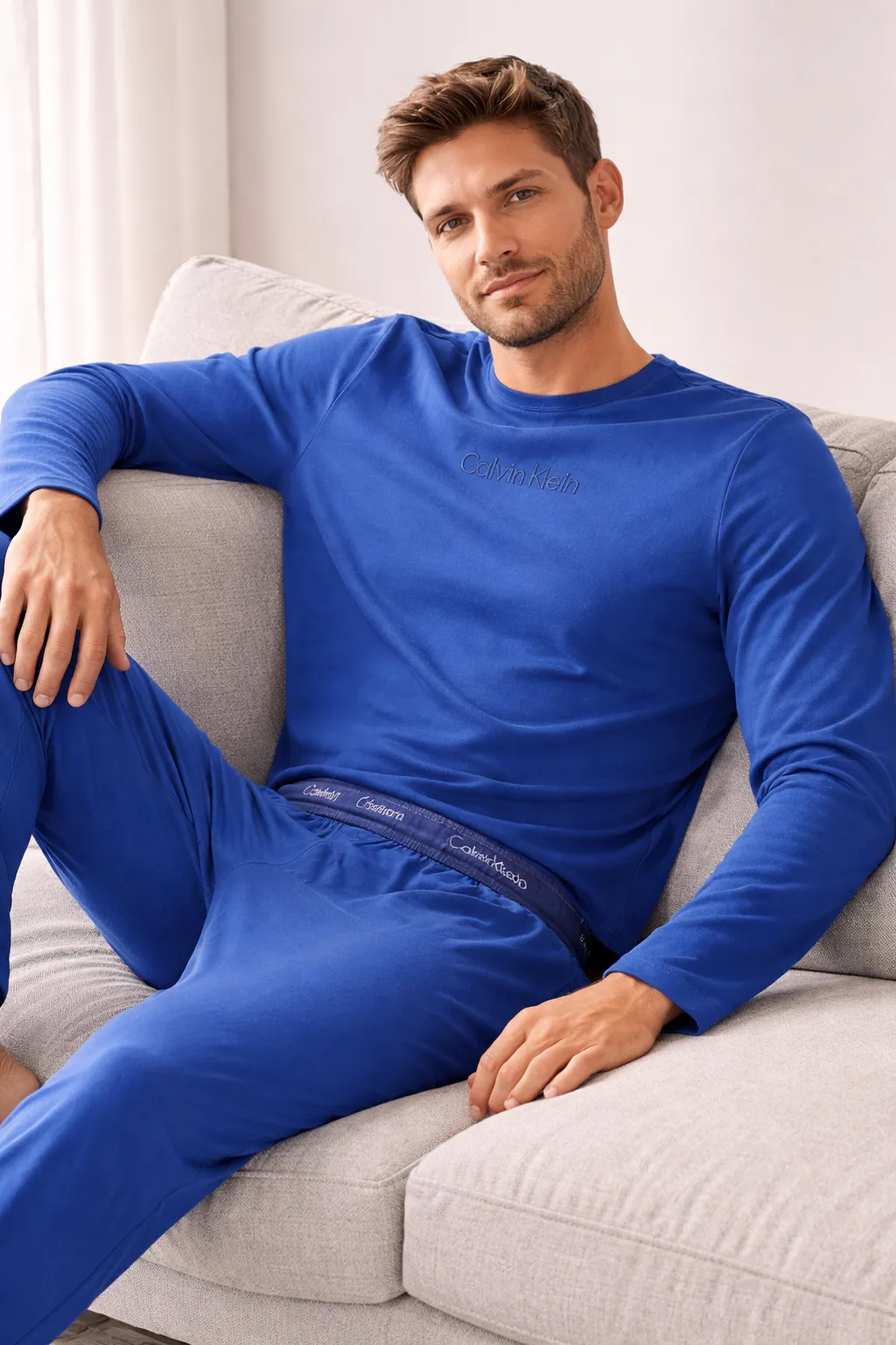 T-Shirt JOGGER SET Mens Pyjama Set Dark Denim sold by Shuperb product image thumbnail 4