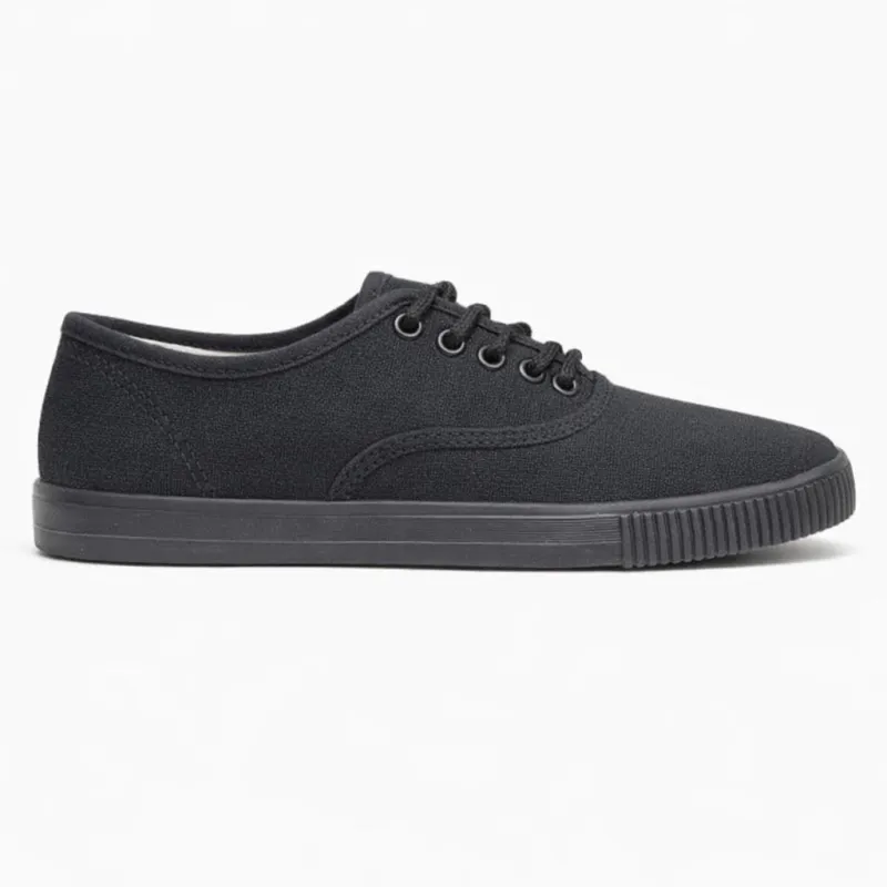 DEK R6300 Mens Canvas Shoes Black made by Shuperb