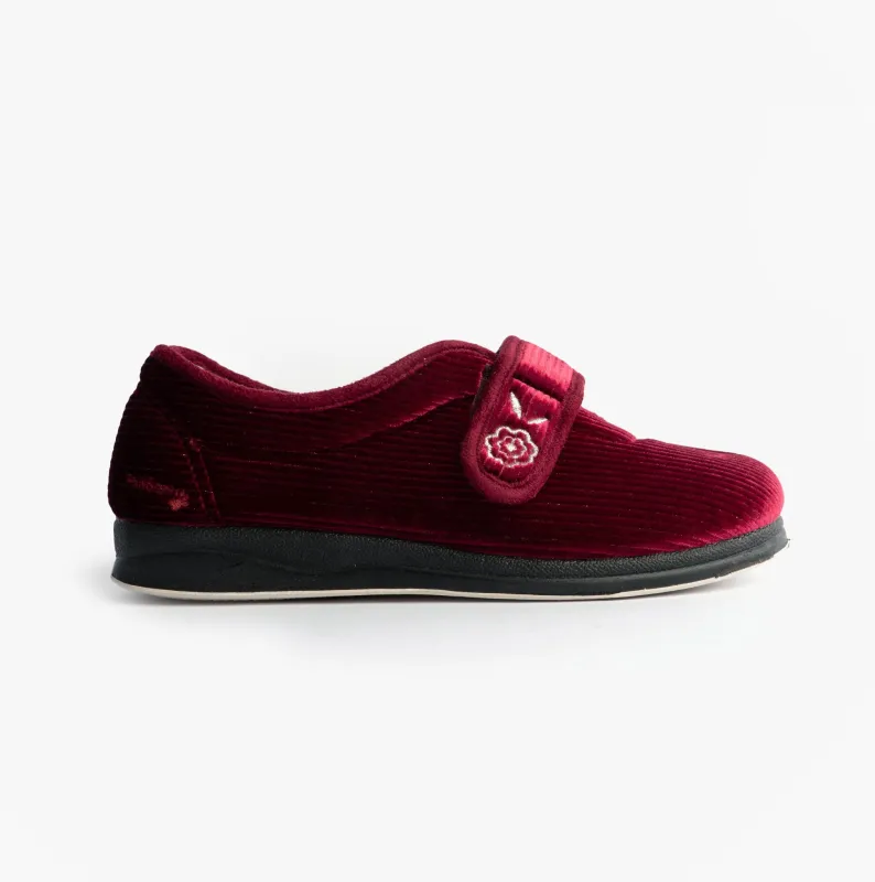 Padders CAMILLA Womens Full Slippers Red made by Shuperb