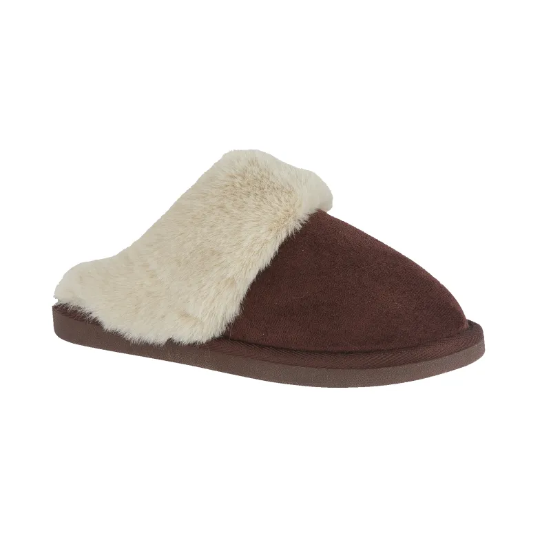 Jo & Joe CRATHIE Womens Mule Slippers Dark Brown made by Shuperb