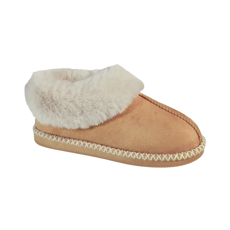 Jo & Joe ELMSLEY Womens Moccasin Slippers Cognac made by Shuperb