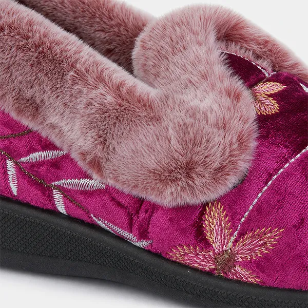 Jo & Joe MABEL Womens Full Slippers Burgundy sold by Shuperb product image thumbnail 4