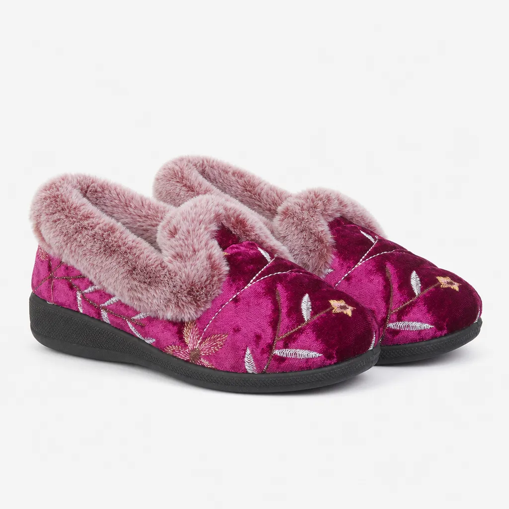 Jo & Joe MABEL Womens Full Slippers Burgundy sold by Shuperb product image thumbnail 2