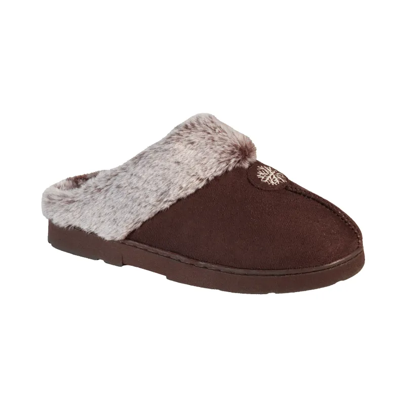 Jo & Joe SPLENDOUR Womens Mule Slippers Chocolate made by Shuperb