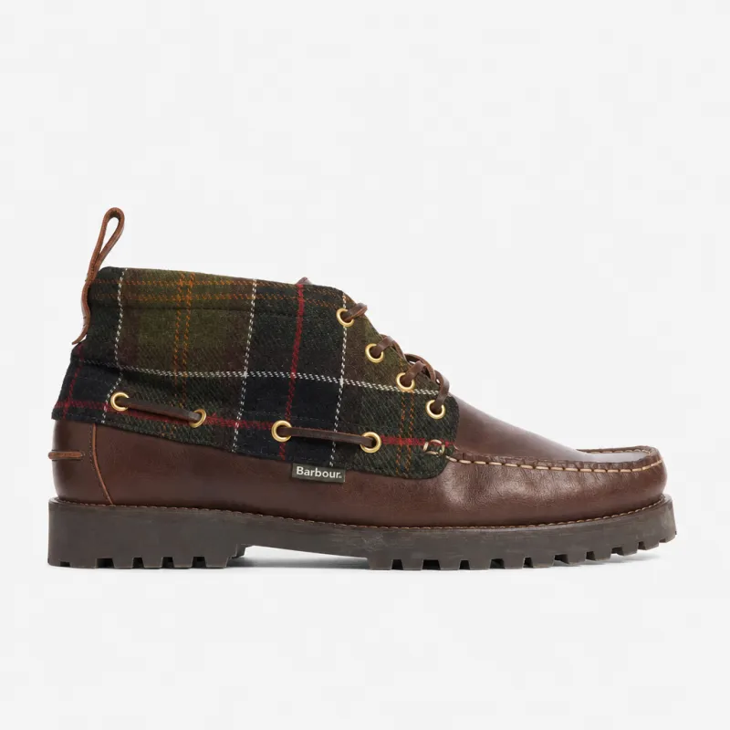 Barbour HARLE MID Mens Chukka Boots Brown/Classic Tartan made by Barbour