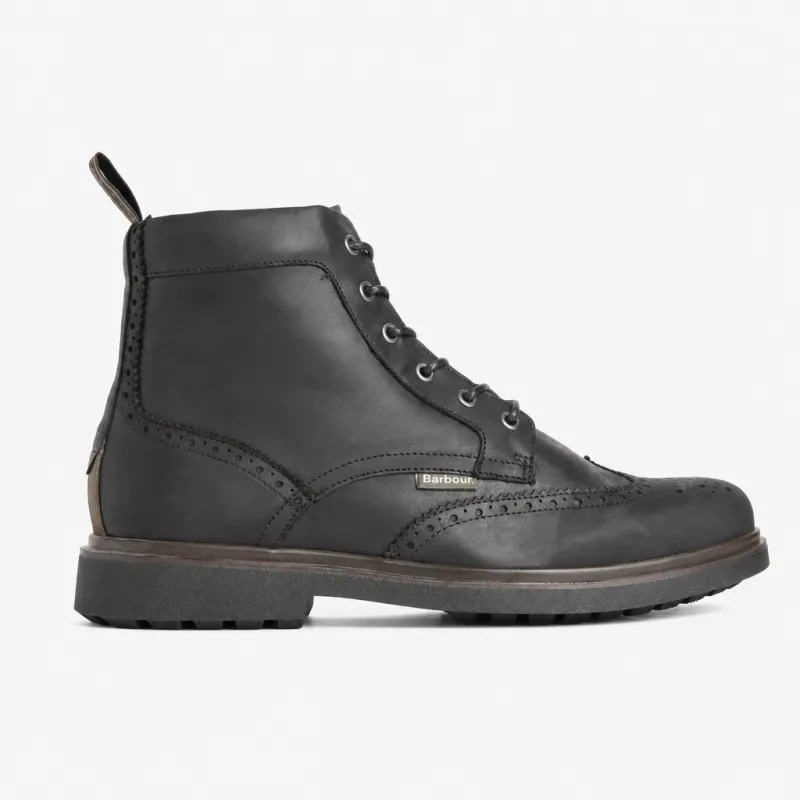 Barbour BARMOOR BROGUE Mens Ankle Boots Black made by Barbour