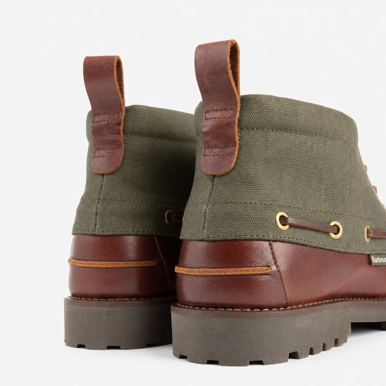 Barbour HARLE MID Mens Chukka Boots Mahogany/Olive sold by Shuperb product image thumbnail 4
