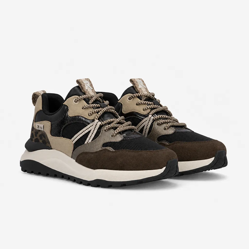 Rieker W2501 Womens Casual Trainers Black/Brown sold by Shuperb product image thumbnail 2