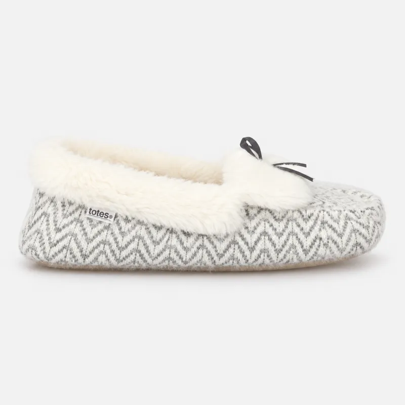 Totes Toasties SPARKLE MOCCASIN SLIPPERS Womens Moccasins Cream Multi made by Shuperb
