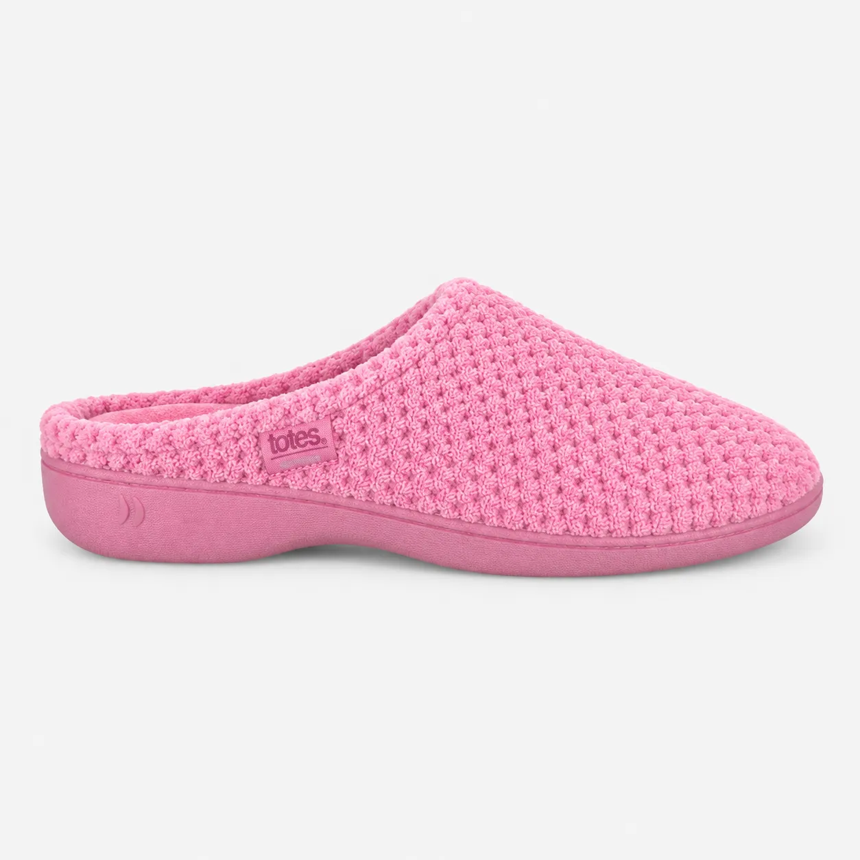 Totes Isotoner POPCORN TERRY MULE SLIPPERS Womens Mules Pink sold by Shuperb product image thumbnail 2