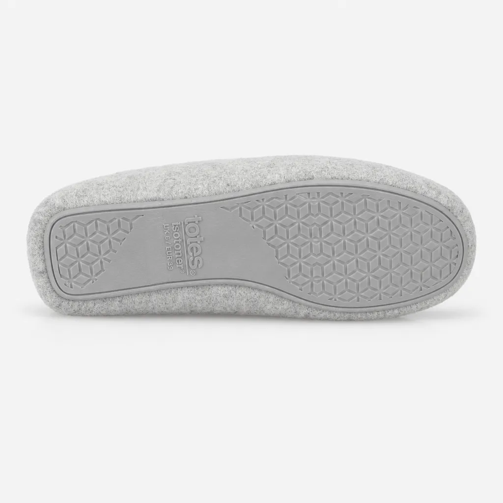 Totes Isotoner BRUSHED MARL MOCCASIN SLIPPERS Womens Moccasins Grey sold by Shuperb product image thumbnail 5