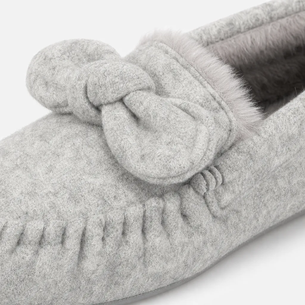 Totes Isotoner BRUSHED MARL MOCCASIN SLIPPERS Womens Moccasins Grey sold by Shuperb product image thumbnail 3