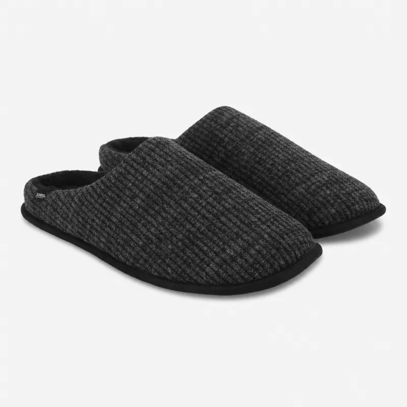 Totes Toasties CORD MULE SLIPPERS Mens Mules Grey made by Shuperb