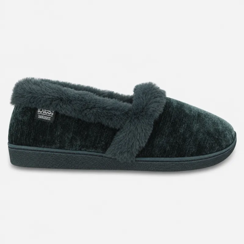 Totes Isotoner SPARKLE FULL BACK SLIPPER Womens Full Slippers Green made by Shuperb