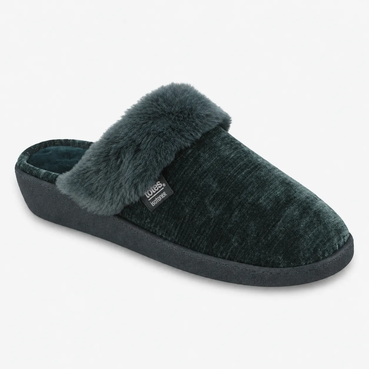 Totes Isotoner SPARKLE HEELED MULE SLIPPER Womens Mules Green sold by Shuperb product image thumbnail 2