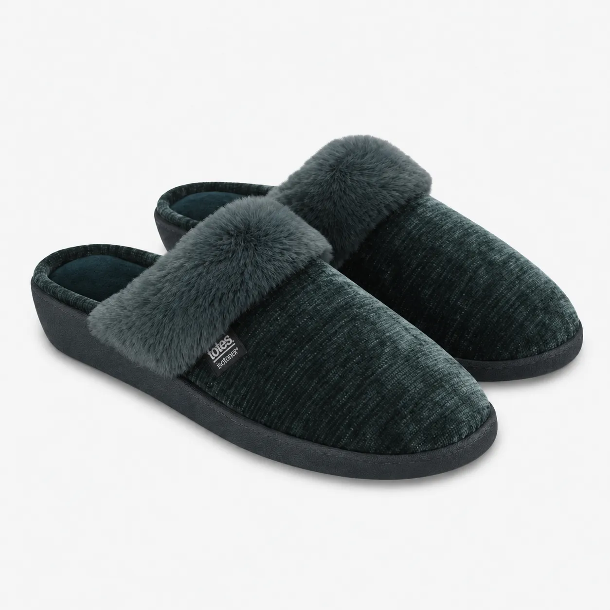 Totes Isotoner SPARKLE HEELED MULE SLIPPER Womens Mules Green sold by Shuperb product image thumbnail 3