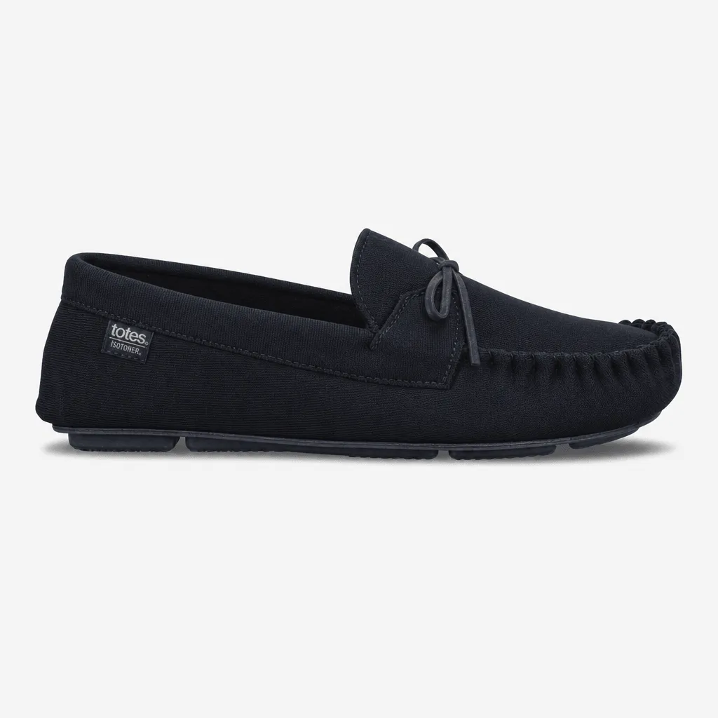 Totes Isotoner HERRINGBONE LINED MOCCASIN Mens Moccasins Navy sold by Shuperb product image thumbnail 4