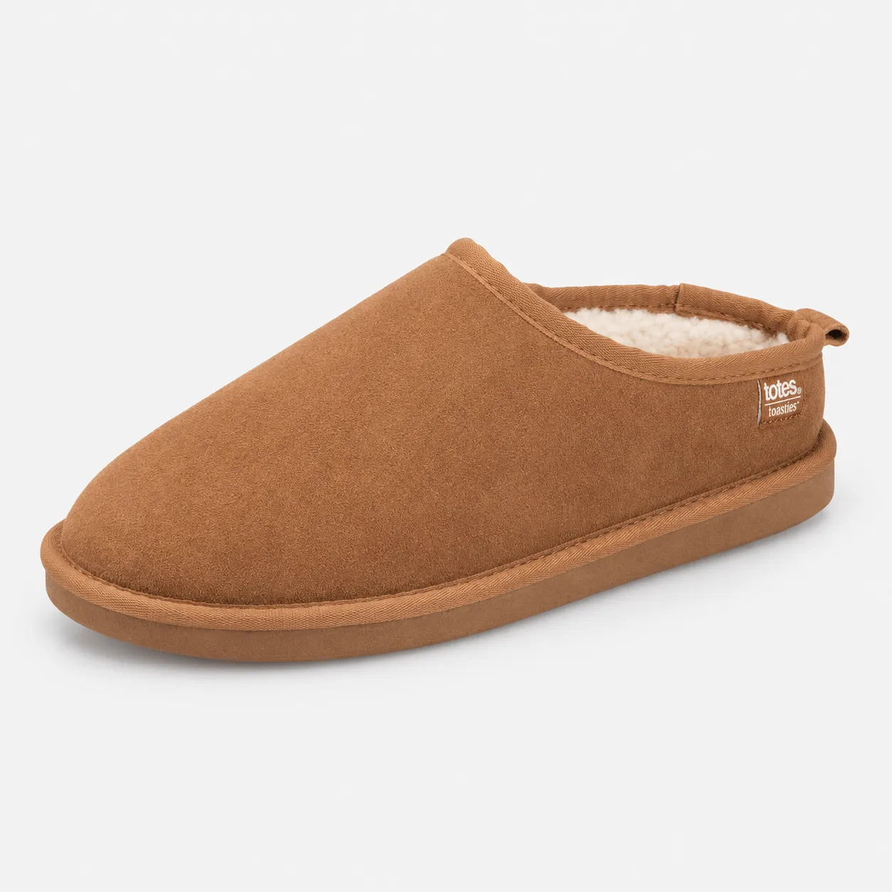 Totes Isotoner BORG LINED SUEDE MULE SLIPPER Mens Mules Tan sold by Shuperb product image thumbnail 4