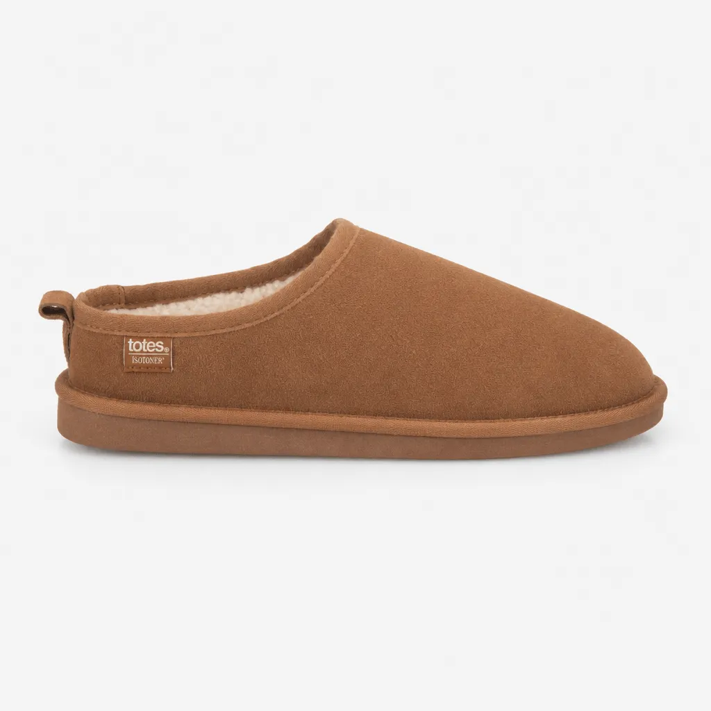 Totes Isotoner BORG LINED SUEDE MULE SLIPPER Mens Mules Tan sold by Shuperb product image thumbnail 2