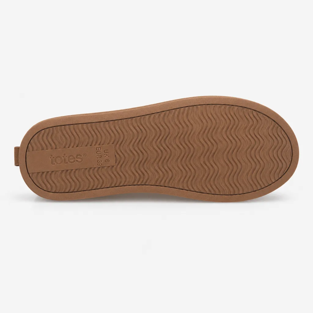 Totes Isotoner BORG LINED SUEDE MULE SLIPPER Mens Mules Tan sold by Shuperb product image thumbnail 3