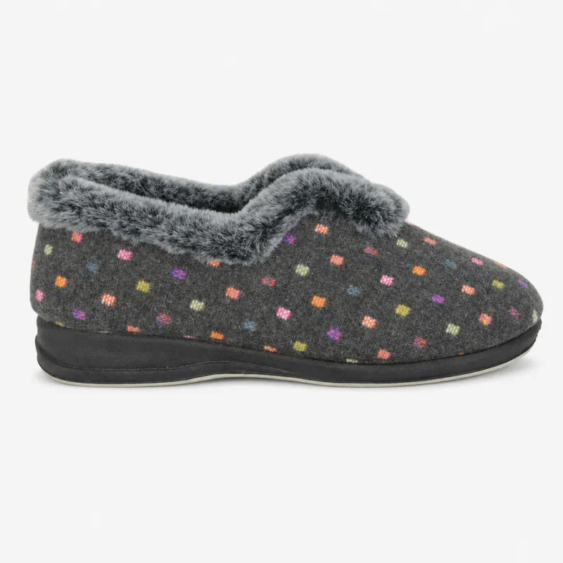 Sleepers NANCY Womens Full Slippers Grey made by Sleepers